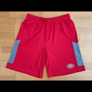 San Francisco 49ers Football Gym Shorts (red/grey)